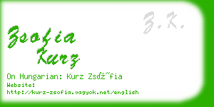 zsofia kurz business card